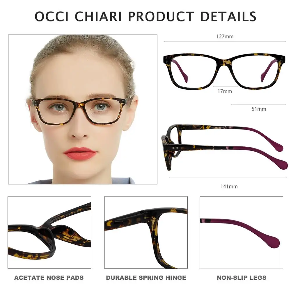 OCCI CHIARI, 2 упаковки, анти-синие блокирующие очки для чтения, женские многофокальные прогрессивные очки+ 1,0+ 1,5+ 2,0+ 2,5+ 3,0+ 3,5 подарок для мамы