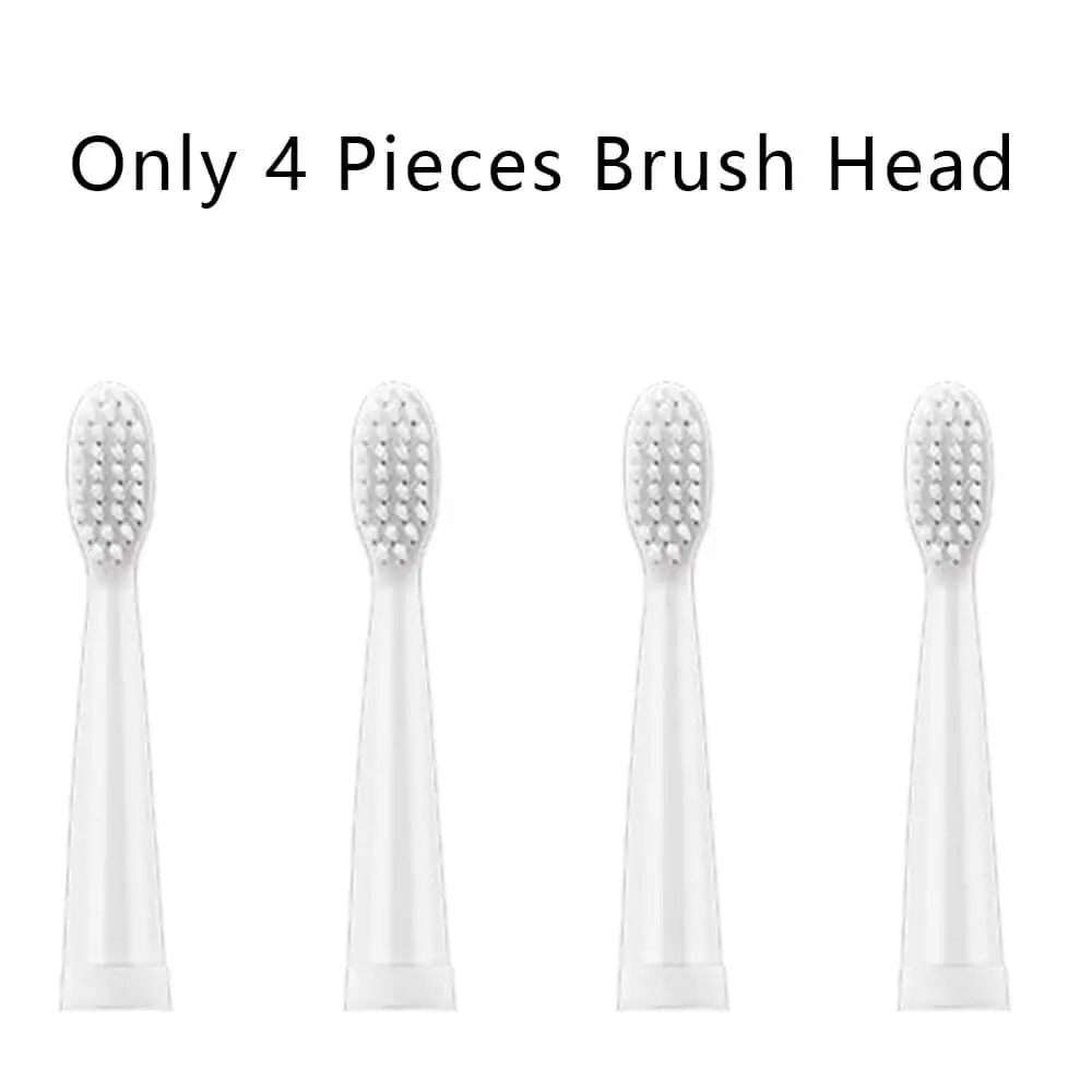 Only 4 Heads White Умная Ультразвуковая электрическая зубная щетка, перезаряжаемая зубная щетка, Зубное вычисление, домашнее портативное средство для удаления пятен, зубные щетки - Цвет: Only 4 Heads White