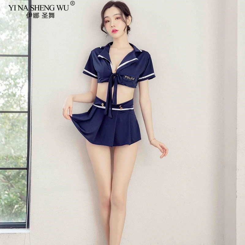 YI NA SHENG WU Cosplay Women Sexy Lingerie Sailor Ds Stage Costumes Low Waist Student Stewardess Uniforms Outfit -Zentai shop online H09ccbef24e3f48da91083a367d719495q.jpg