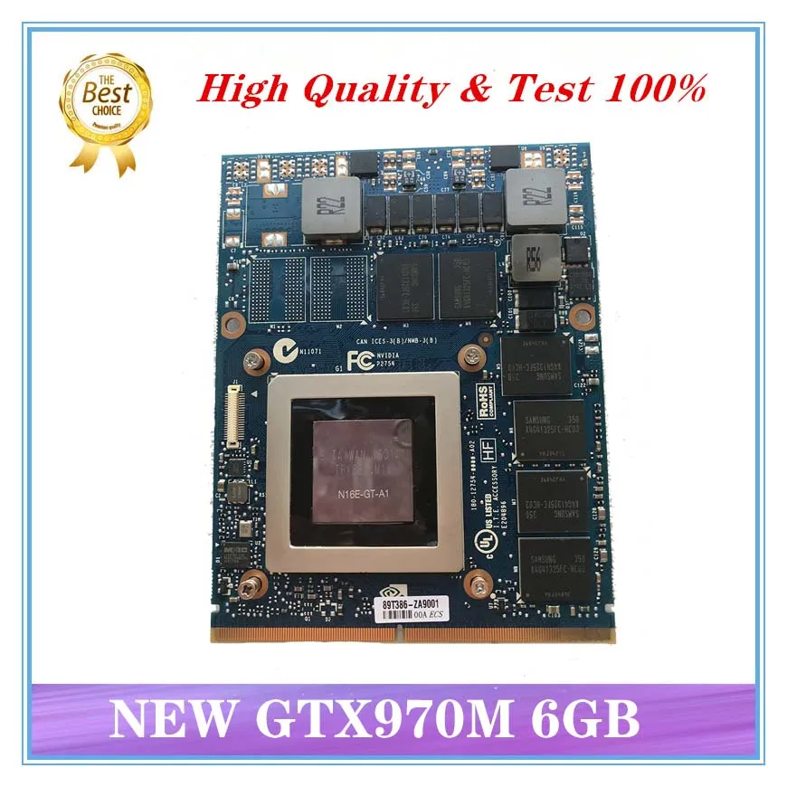 Оригинальная Видеокарта GTX 970M GTX970M 6GB N16E-GT-A1 6GB CN-0WV6W6 0WV6W6 для ноутбуков DELL test