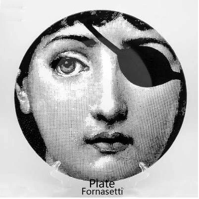 Rosenthal Piero fornasetti настенная декоративная тарелка 8 дюймов тарелка керамическая настенная подвесная декоративная доска художественная тарелка - Цвет: 30