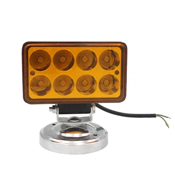 

24W 4 Inch 8 Beads Reflector Yellow Face Gold Light Led Work Light Car Headlights With Removable Bracket