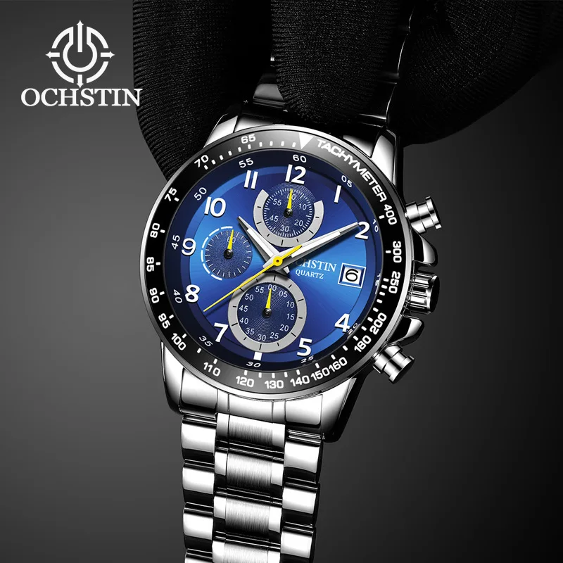

Ochstin Men New Products Multi-functional Watch Fashion & Sports Business Calendar Night Light MEN'S Watch Quartz Watch