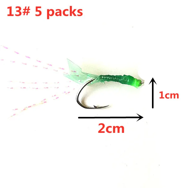 5 pack 30pcs/lot Shrimp Soft Lure Fishing Artificial Bait With Glow Hook Swivels Anzois Para Pesca Sabiki Rigs Fishing Lure NO 13    5 pakcs