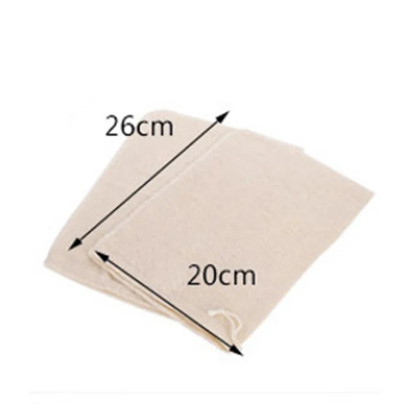 1 шт многоразовый 26*20 см Тип Drawstring медицинский мешочек для заваривания хлопок лен специй сумки Защита от протекания кухонные принадлежности