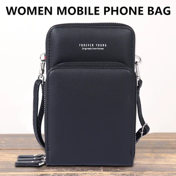 

Creative pop new Women Mobile Phone Bag PU Leather Crossbody Mini Purse Wallet Shoulder Bag Pouch female messenger bag mini bag