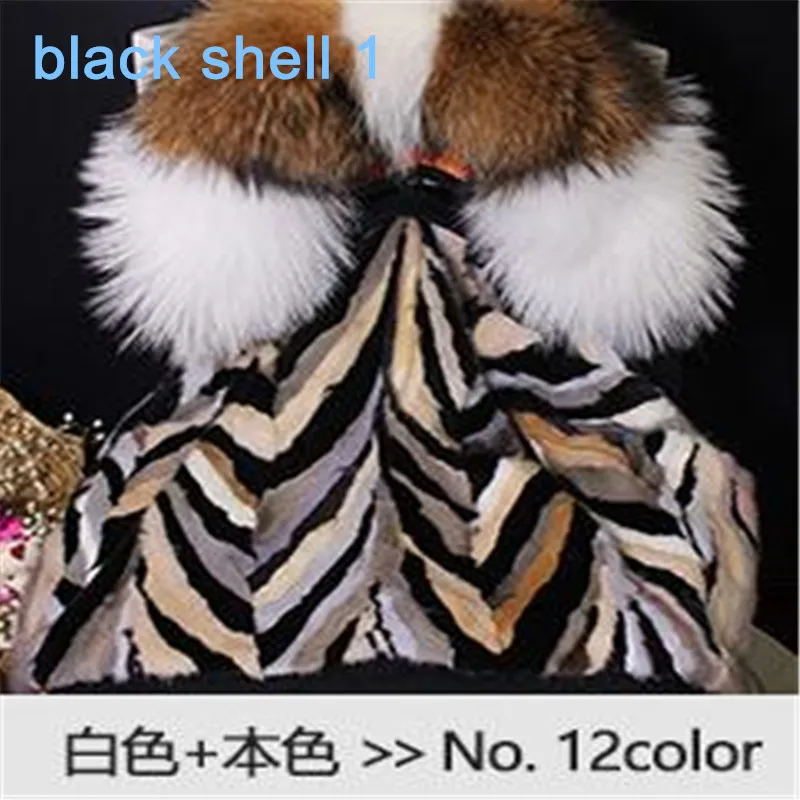black shell 1 Короткая куртка-бомбер с подкладкой из натурального меха норки, зима, большая парка с воротником из меха енота, водонепроницаемая зимняя куртка - Цвет: black shell 1