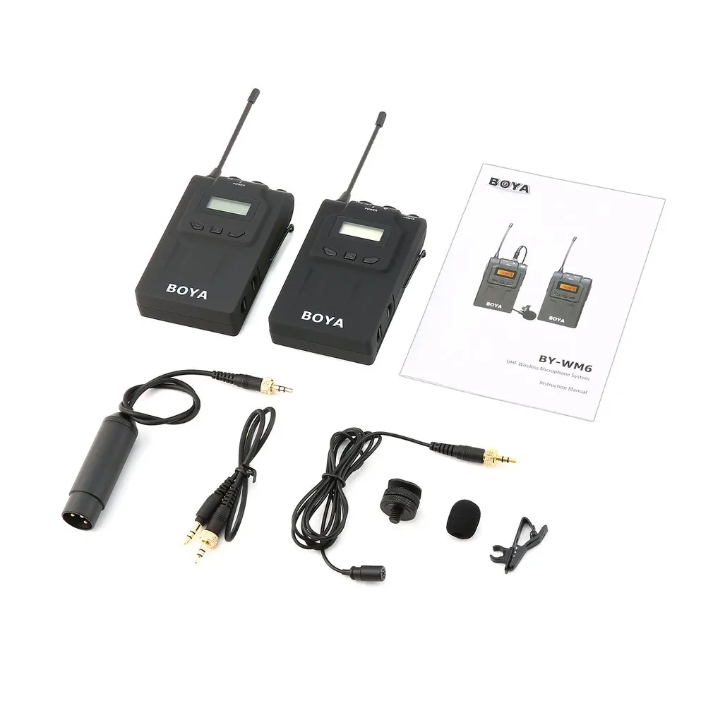 

BOYA Professional Wireless Microphone System 48 Channel Omni-directional Lavalier Microphone For DSLR Camcorders