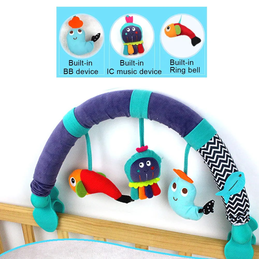 Детские игрушки-погремушки, коляска, токарный станок, автомобильное сиденье, детская кроватка, подвесная игрушка для новорожденных, мобиль для детской кроватки, развивающие игрушки для детей 0-12 месяцев, погремушка - Color: PJ3335E