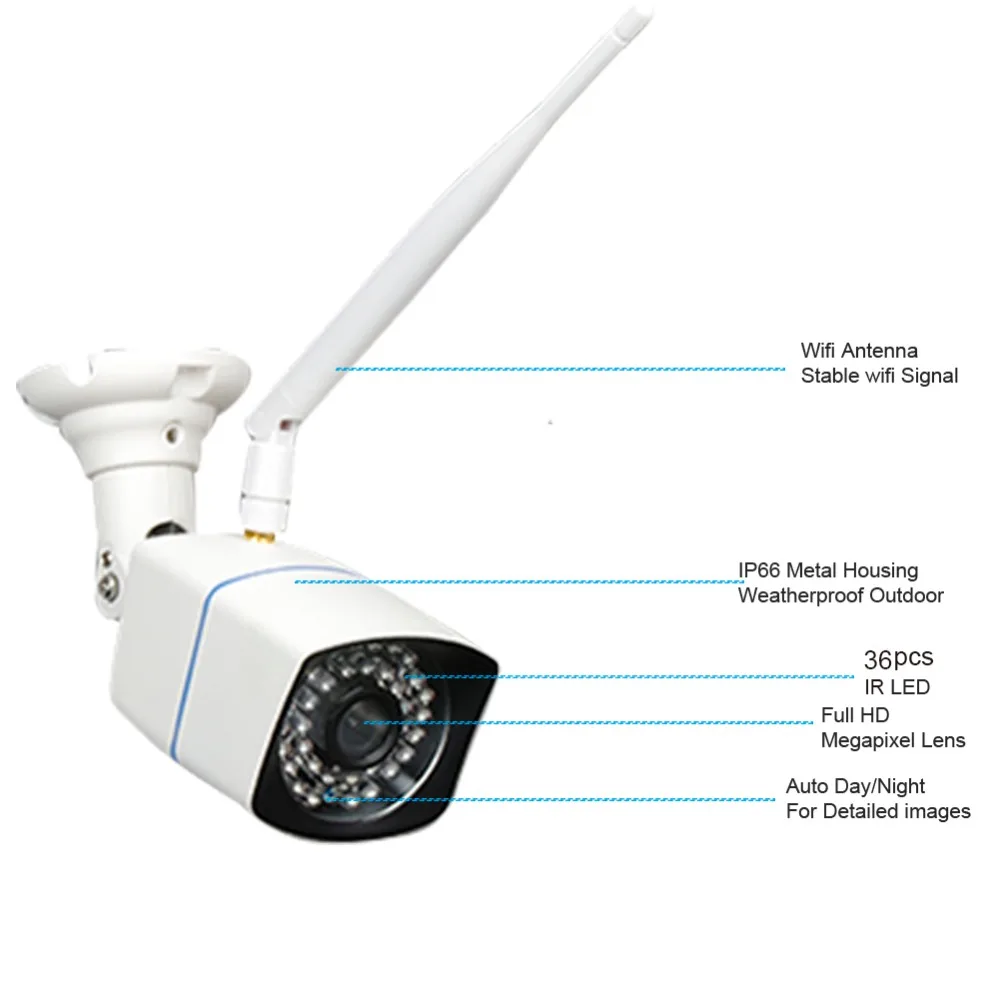 DIDSeth 8CH 2MP Беспроводной NVR комплект CCTV система 8 шт 1080P наружная AI камера IR Cut Wifi IP камера безопасности комплект видеонаблюдения
