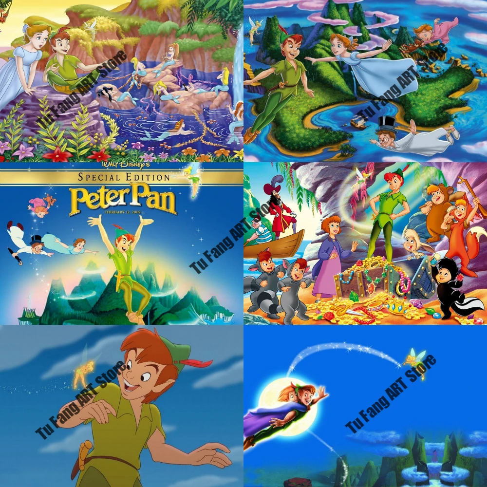 Peter Pan Canvas Painting Disney Poster E Stampe Nordic Wall Art Decorazione Della Casa Immagini Per Soggiorno Decor Gift