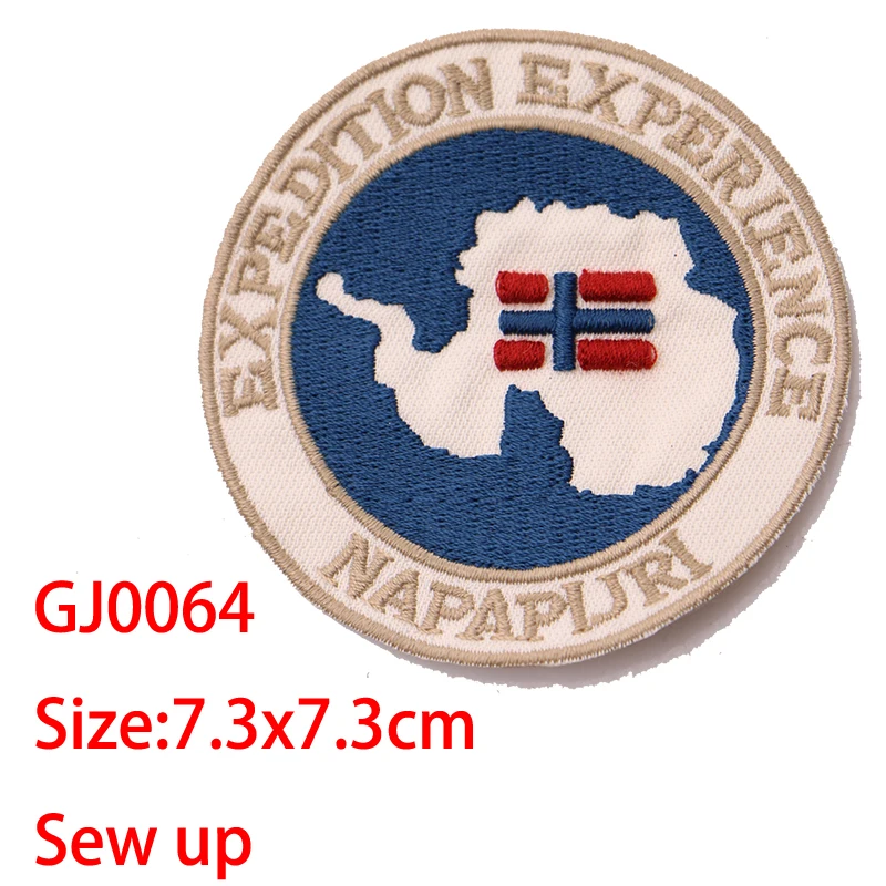 GJ0064 Мультяшная декоративная печать, карта Норвегии, значок радуги вышитая аппликация патчи для DIY железные значки-наклейки на рюкзак - Цвет: GJ0064