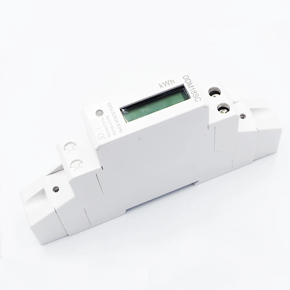 Din-рейка счетчик энергии lcd цифровой дисплей однофазный электронный счетчик энергии КВТЧ