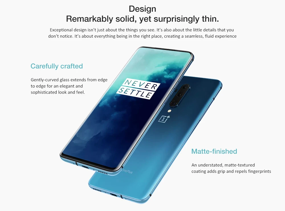 OnePlus 7T Pro 4G Mobile Phone 6.67' Snapdragon 855 Plus Octa Core Ninghtscape 3120x1440 IPS 8GB RAM 256GB ROM 48MP Cellphones