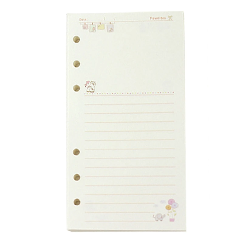 HOT-2Pcs A6 Cute Colorful Diary Refills Spiral Notebook Replace Color Core Loose Leaf Stationery Gift School Planner Ring Binder