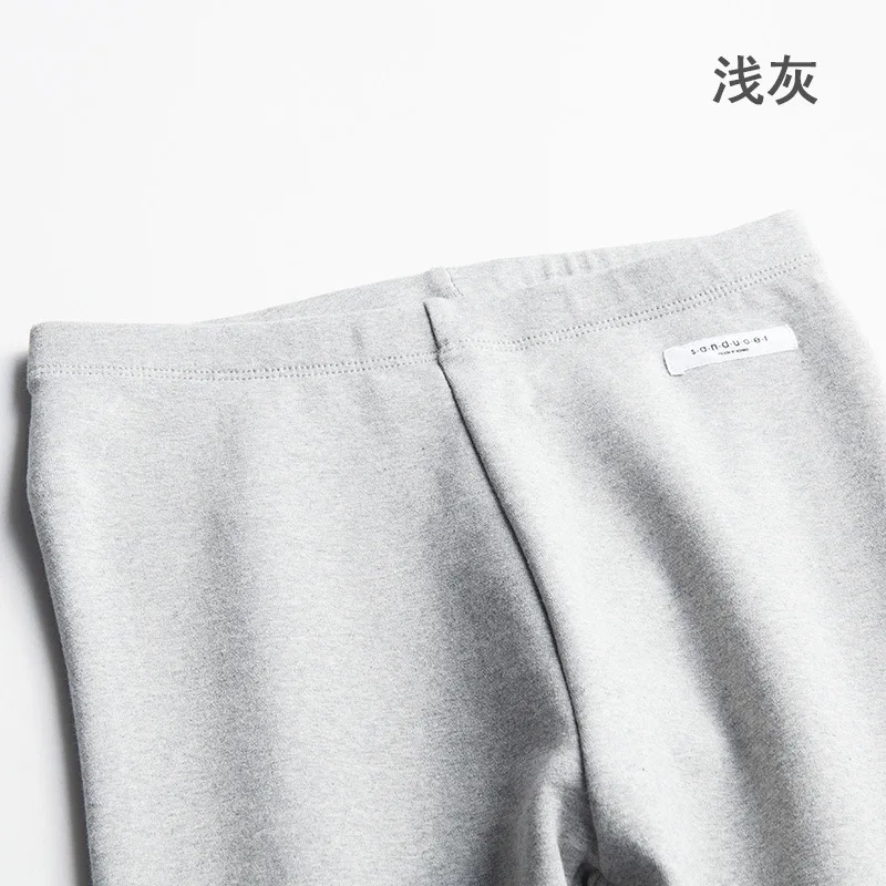 light grey TS A1750 новые осенние женские штаны, одноцветные штаны из 95% хлопка, флисовые Хлопковые Штаны, женские плотные леггинсы 231 г - Цвет: light grey