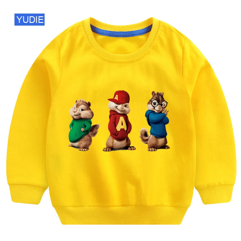 sweatshirt yellow Детские свитшоты для мальчиков; свитер для маленьких девочек; коллекция года; Осенняя уличная одежда для детей; белая зимняя одежда для малышей - Цвет: sweatshirt yellow