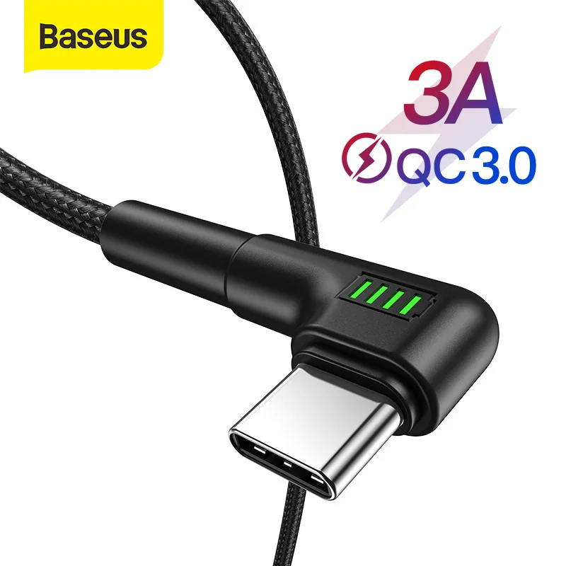 Baseus Usb Tipo C Cable Para Samsung S10 S9 S8 Huawei P20 carga rápida de 9 Note