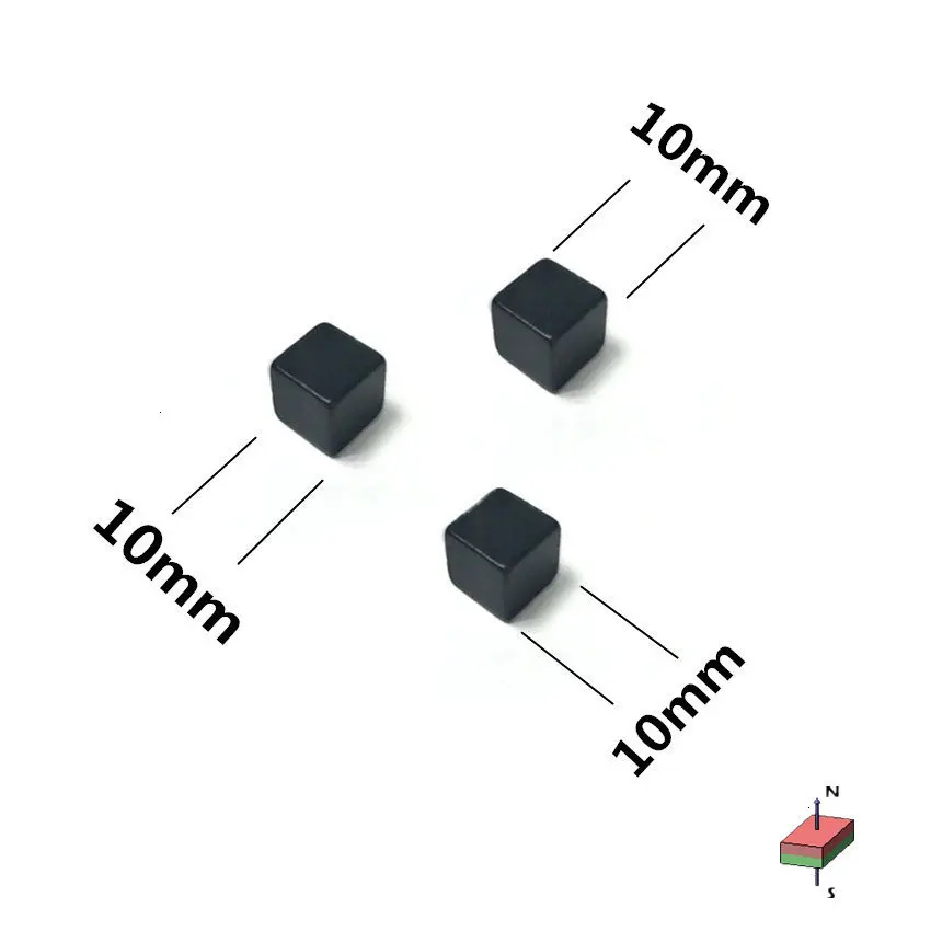 10x10x10 мм Черный Эпоксидной Магнит Сильные кубики блок водонепроницаемый ржавчины фрикционный холодильник доска магнитный экран доски объявлений