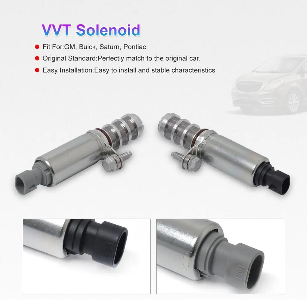 2PCS Intake& Exhaust Oil Control Timing Valve Solenoid VVT For GM For Buick For Saturn For Pontiac 12655421 12655420