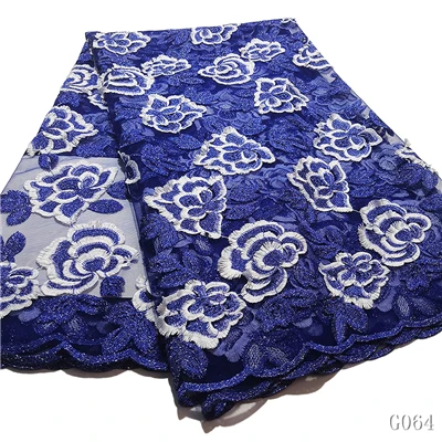 Tissu africain broderie coton suisse нигерийский Тюль Кружево высокое качество вышивка кружевная ткань для свадебных платьев G064 - Цвет: As Picture