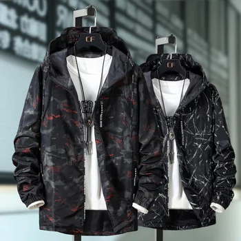 

Plus 10XL 9XL 8XL 7XL 6XL Spring Autumn Mens Casual Camouflage Hoodie Jacket Men Clothes Men's Windbreaker Coat Male Outwear