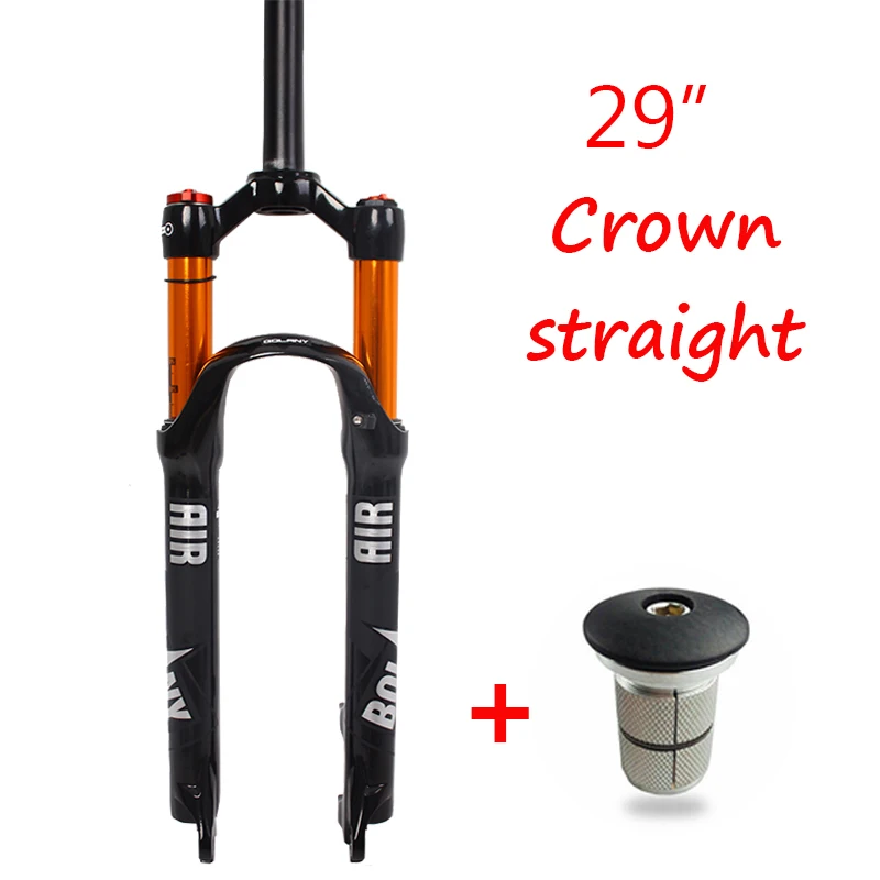 BOLANY MTB fork 26" 27.5''/29'' Crown Suspension Fork Air Straight/Tapered 1-1/8 Disc Brake Mountain Bike Forks Lightweight - Цвет: model 1