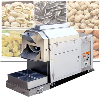 

Commercial Peanut Walnut Roasting Machine Gas Type Frying Fried Chestnuts Nuts Machine
