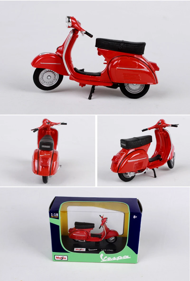 1/18 весы 1969 VESPA 50 специальные модели мотоциклов модели автомобилей Литье под давлением мото детские игрушки коллекция подарков