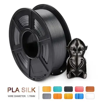 

SILK Filament PLA SILK 1kg 2.2 lbs 1.75mm 3D Printer Filament Black color DIY for 3D printing Refills with Vacuum packaging