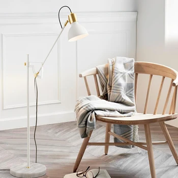 

Nordic fishing lamp floor lamp led living room simple post-modern study reading lamp creative bedroom long arm floor lamp