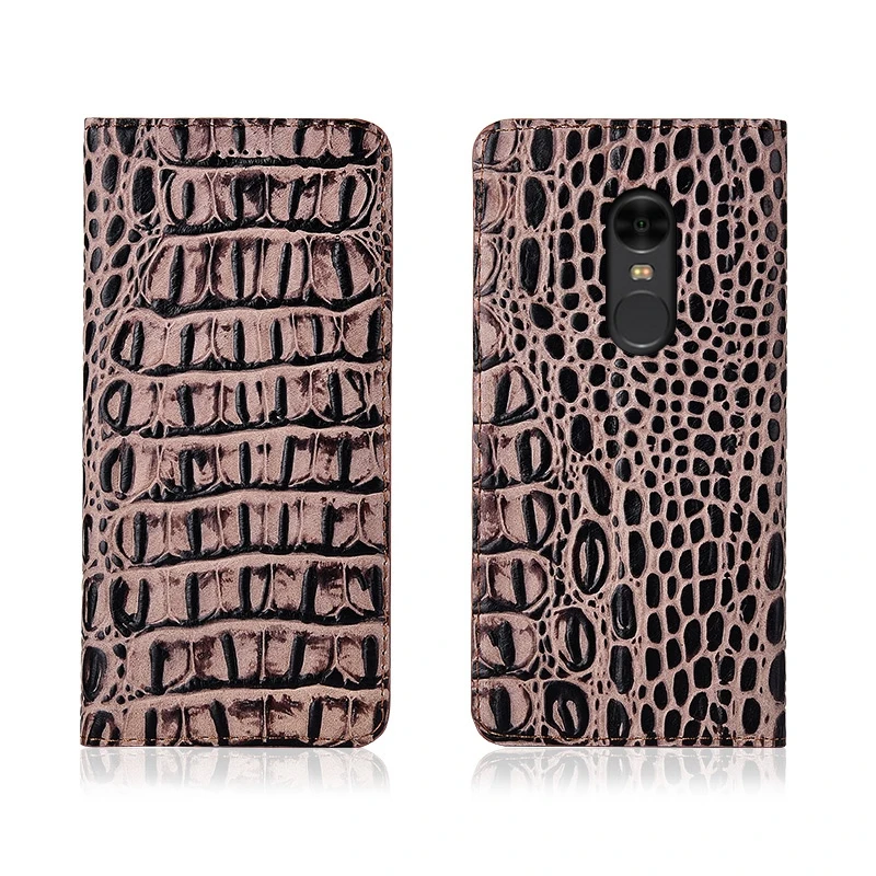 

Crocodile Back Pattern Genuine Real Leather Magnetic Flip Phone Bag For Xiaomi Redmi Note 4X/Redmi Note 4 Phone Case Coque Funda