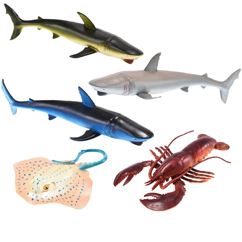 

Cross Border Oceans Animal Model Sound Making Sharks Model PVC Lobster Model Toy Children'S Educational Toy