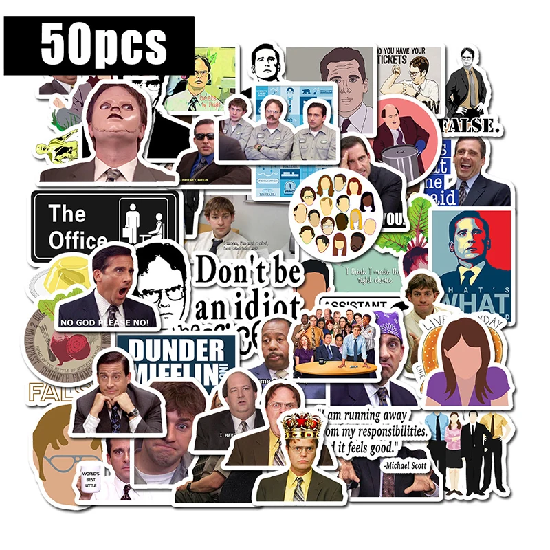 

50pcs/set Friends OFFICE TV SHOW Waterproof Fun Sticker Toy Luggage Sticker Motorcycle and Luggage Notebook DIY Sticker