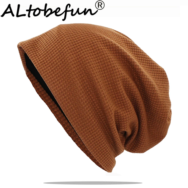Шапка ALTOBEFUN однотонная для мужчин и женщин брендовая шапочки с черепами тонкая