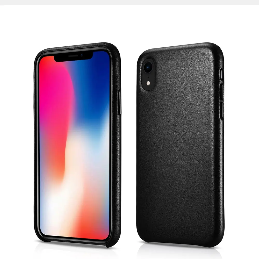 Бренд Icarer для iPhone XR, чехол из натуральной кожи, чехлы для телефонов, подходит для iPhone XR, ультра тонкая задняя крышка