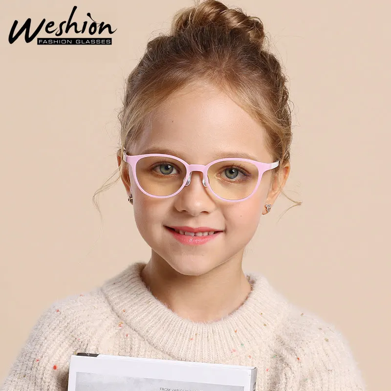 Anti Blue Light Glasses Kids Boy Girls Silicone Optical Frame Junior TR90 Clear Computer 5-10 Children Eyeglasse UV Filter