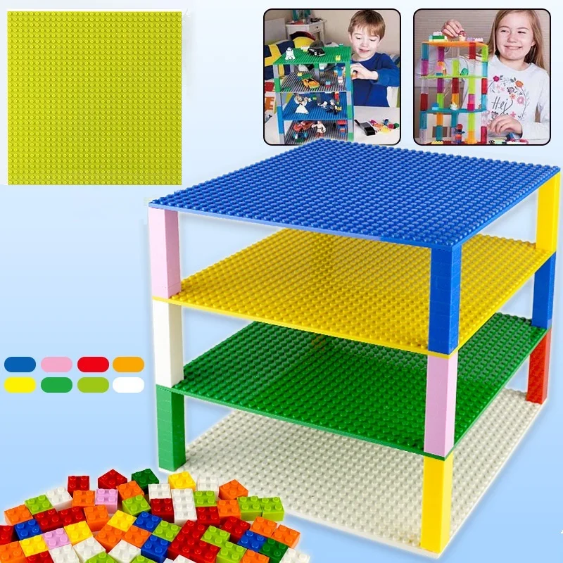 New Baseplates Base Plates Brick Building 32 x 32 Dots Bluish Colorful Kids Toy 