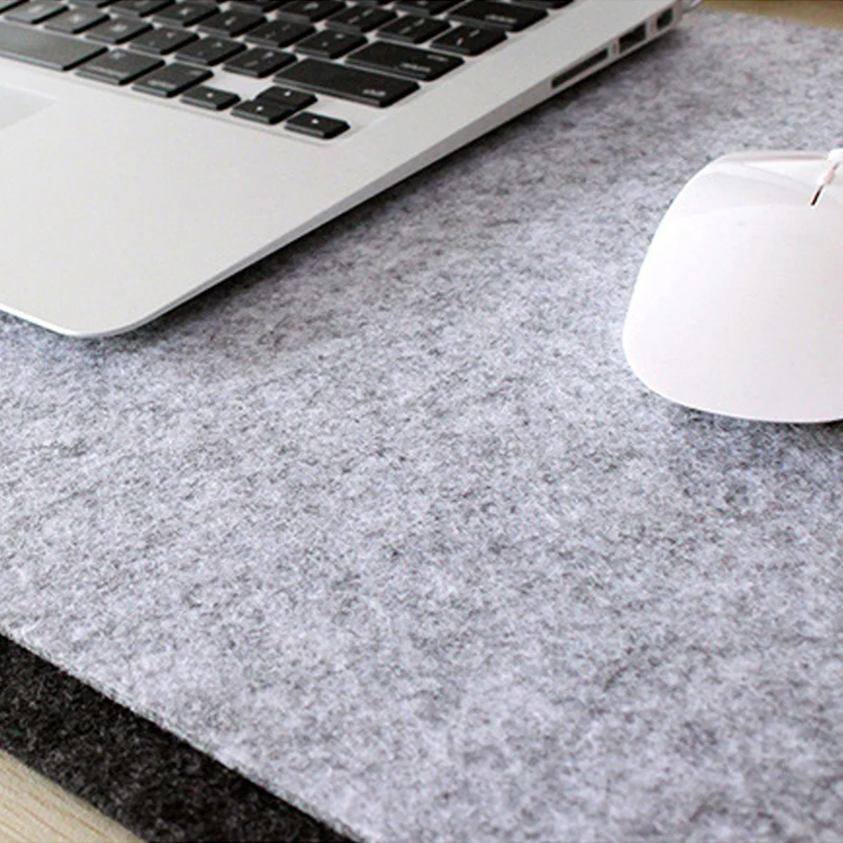 New Style Grey Washable Felt Table Mat Book Pen Holder Gaming Mouse Pad Computer Cushion for Home School Office Use
