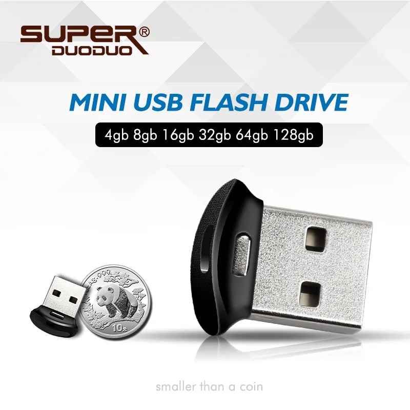 Мини USB флеш-накопитель 128 Гб 64 ГБ 32 ГБ USB2.0 высокоскоростной мини-накопитель 16 Гб Флешка 8 ГБ для ПК/ноутбуков