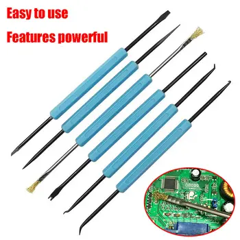 

2019 Hot Desoldering Aid Tool Set Circuit Board Soldering Aid PCB Cleaning Kit Repairing Fluxing Tools L5 #4