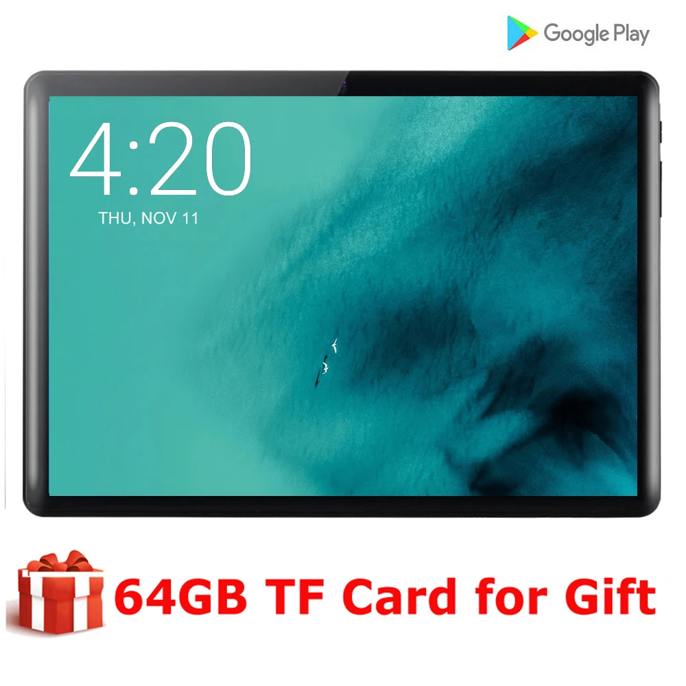 

2020 New Tablet Pc 10.1 inch Android 9.0 Google Play 3G Phone Call Tablets WiFi Bluetooth GPS 2.5D Tempered Glass 10 inch Tablet