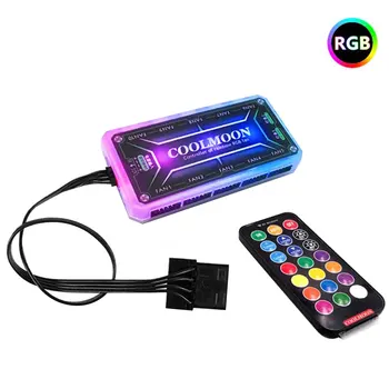 

Quiet Durable Cooler Non-Slip Hydraulic PC Cooling Adjustable LED RGB Small Accessories 120mm Computer Case Fan Remote Control