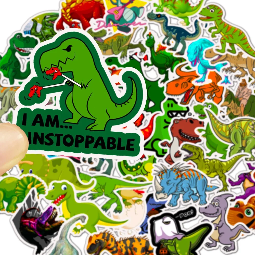

50pcs/Set Animal Dinosaur Stickers Toys Children Waterproof Stickers To DIY Sticker on Laptop Skateboard Luggage Stickers