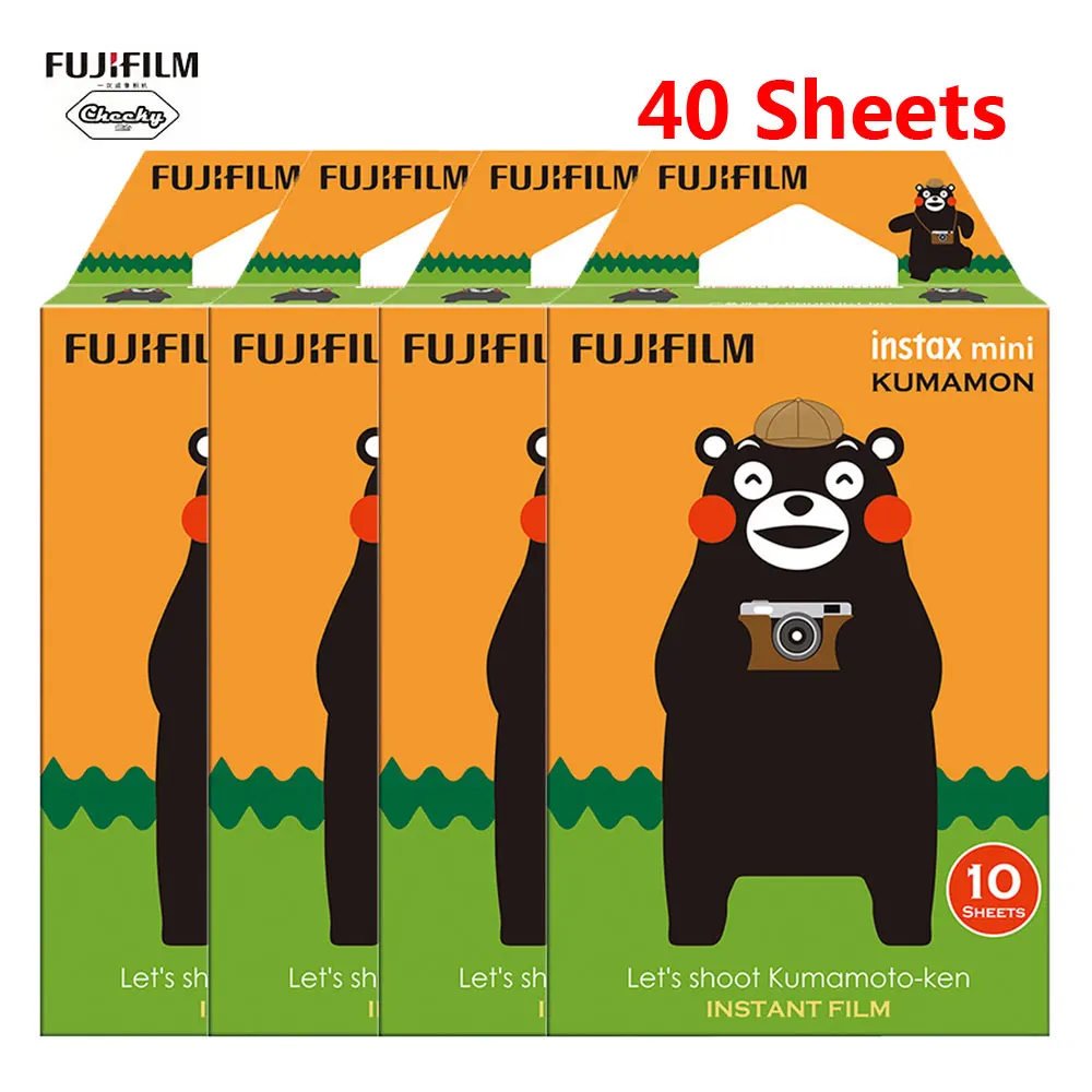 40 Sheets 10-60 листов Fuji Fujifilm instax mini 8 9 пленка Кумамото медведь пленка для мгновенной камеры mini 8 7s 25 50s 90 фотобумага - Цвет: 40 Sheets