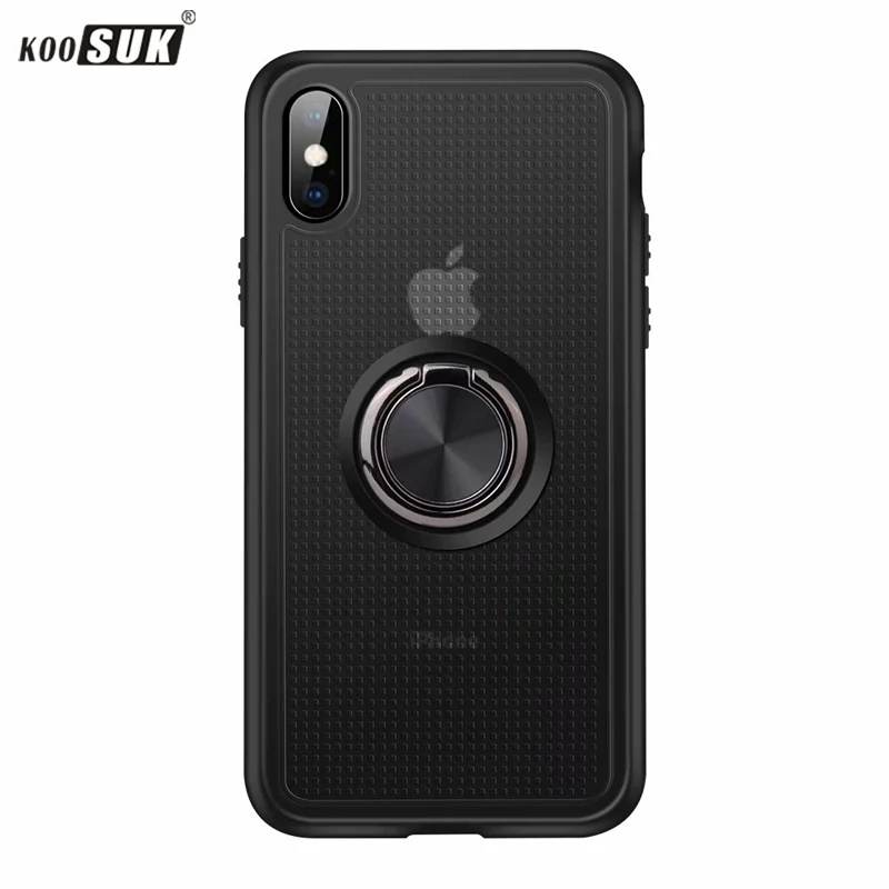 Чехол для iPhone XS MAX, чехол XR, Роскошный Матовый Прозрачный чехол с Полным Кольцом, магнетизм, чехол для iPhone 6 6s 7 8 Plus, чехлы, Капа