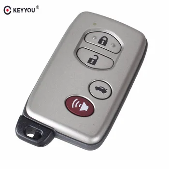 

KEYYOU 4 Buttons Smart Remote Control Car Key Shell For Toyota Aurion Camry Avalon Land Cruiser 200 Series Prado Car Key Case