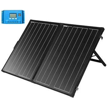 

SUNGOLDPOWER 130W Foldable Solar Panel Suitcase 12V Monocrystalline Solar Cell Solarpanel with Solar Charge Controller for RV