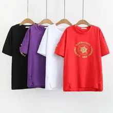 A23 Весна и лето стиль большой размер платье плюс размер d увеличение жира мм бронзовая надпись короткий рукав круглый воротник