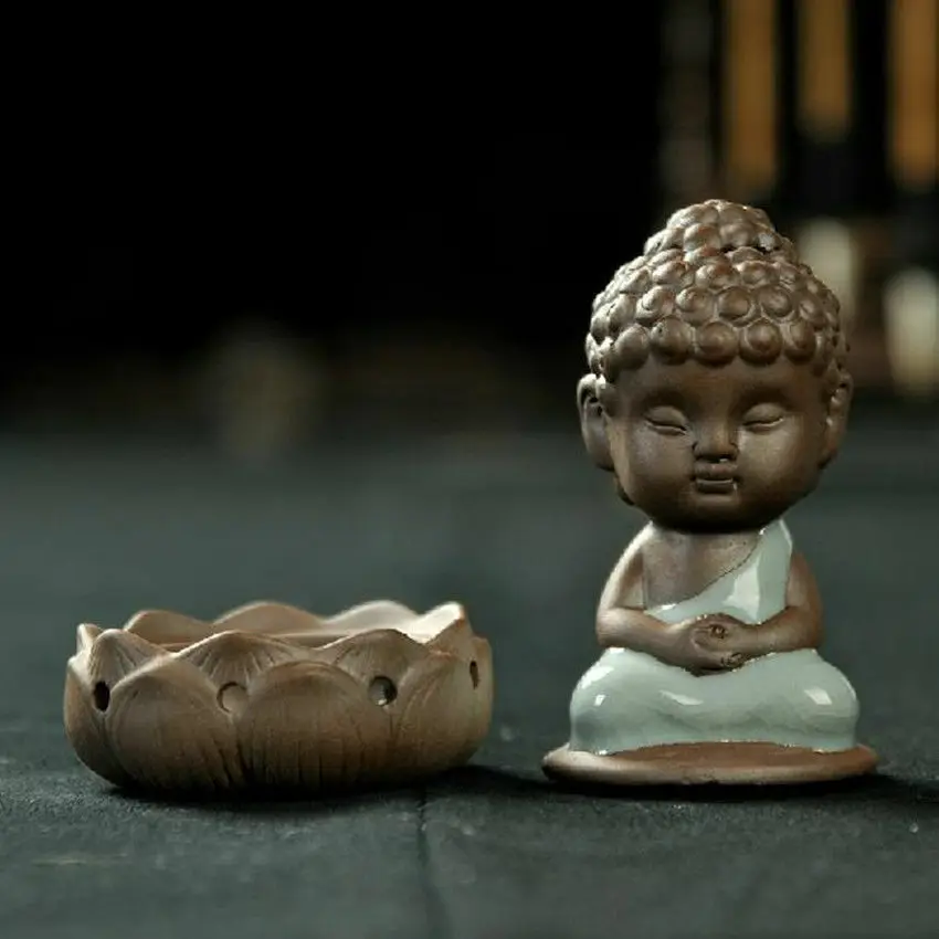 Китайский Longquan Celadon фарфоровый чай питомец Будда Лотос шасси Курильница